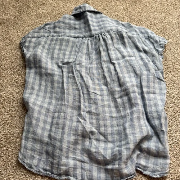 ROOLEE Blue gingham Shirt sz Sm - Picture 3 of 3